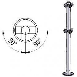Praktika стойка ограждения трехсторонняя (T - образн.)