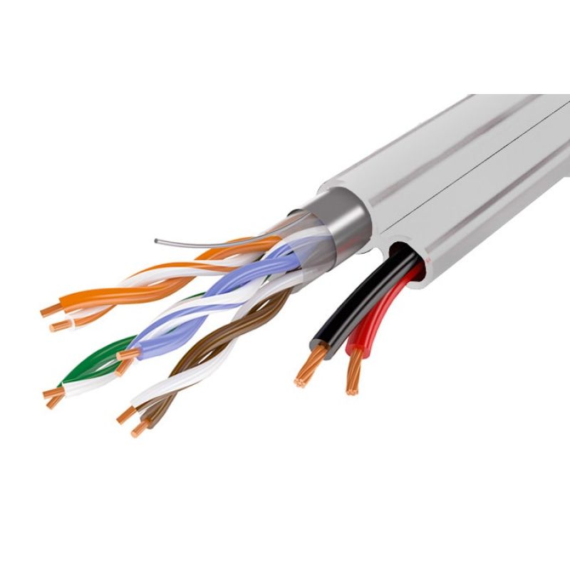 Кабель FTP 5E 4x2x0.5+2x0.75, комб. (200м/бухта) ELETEC