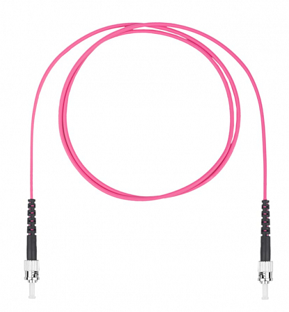 Шнур оптический коммутационный (патч-корд), ST-ST симплекс (simplex) OM4, нг(А)-HF, маджента, 15 м