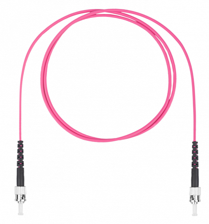 Шнур оптический коммутационный (патч-корд), ST-ST симплекс (simplex) OM4, нг(А)-HF, маджента, 7,0 м