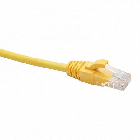 RJ45-RJ45 U/UTP Cat.5e LSZH нг(А)-HF (DR-181420), Патч-корд (коммутационный шнур), 10м, желтый