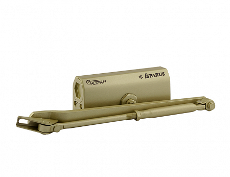 Доводчик НОРА-М 440 ISPARUS (золото) (от 80 до 140кг/1800мм) морозостойкий, от -45 до +60, тяга в комплекте