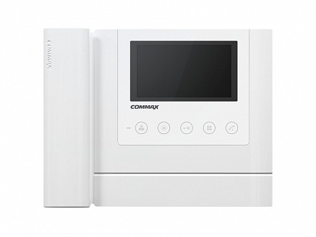 Commax CDV-43MH (Mirror) Монитор цветного видеодомофона,4,3&quot;, TFT LCD, PAL/NTSC, накладное крепление, подключение  2-х вызывных блоков и трубки DP-4VHP, вызов и связь &quot;трубка-монитор&quot;, AC 110-240В, цвет: белый